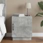 Preview: ARDEBO.de - Nachttisch Beton Grau 43 x 34,5 x 47 cm Holzwerkstoff