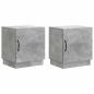 Preview: Nachttisch 2 stk. Beton Grau 43 x 34,5 x 47 cm Holzwerkstoff