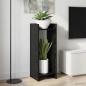 Preview: ARDEBO.de - Pflanzenständer 2 Stk. Schwarz Eichen-Optik 30 x 30 x 80 cm