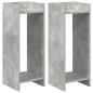 Preview: Pflanzenständer 2 Stk. Betongrau 30 x 30 x 80 cm Holzwerkstoff