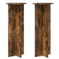 Preview: Pflanzenständer 2 Stk. Räuchereiche Ø40 x 100 cm Holzwerkstoff