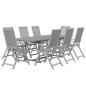 Preview: 9-tlg. Garten-Essgruppe Massivholz Akazie