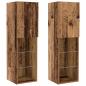 Preview: TV-Schrankset mit LED-Lichtleisten 6 pcs Altholz Holzwerkstoff