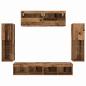 Preview: TV-Schrankset mit LED-Lichtleisten 6 pcs Altholz Holzwerkstoff