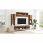 Preview: TV-Schrankset mit LED-Lichtleisten 6 pcs Altholz Holzwerkstoff
