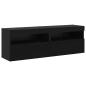 Preview: TV-Schrankset 6 pcs Schwarz Eichen-Optik Holzwerkstoff