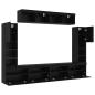 Preview: TV-Schrankset 6 pcs Schwarz Eichen-Optik Holzwerkstoff