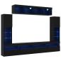 Preview: TV-Schrankset 6 pcs Schwarz Eichen-Optik Holzwerkstoff