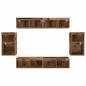 Preview: TV-Schrankset mit LED-Lichtleisten 8 pcs Altholz Holzwerkstoff