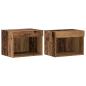 Preview: TV-Schrankset mit LED-Lichtleisten 8 pcs Altholz Holzwerkstoff