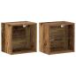 Preview: TV-Schrankset mit LED-Lichtleisten 8 pcs Altholz Holzwerkstoff