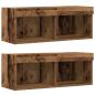 Preview: TV-Schrankset mit LED-Lichtleisten 8 pcs Altholz Holzwerkstoff