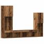 Preview: TV-Schränk mit LED-Lichtleisten 4 pcs Altholz Holzwerkstoff