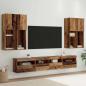 Preview: ARDEBO.de - TV-Wandschrank-Set mit LED-Lichtern 7 Stk. Altholz