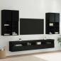 Preview: ARDEBO.de - TV-Wandschrank-Set mit LED-Lichtern 7 Stk. Schwarz Eichen-Optik