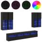 Preview: TV-Wandschrank-Set mit LED-Lichtern 7 Stk. Schwarz Eichen-Optik