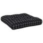 Preview: Palettenkissen Schwarz Karomuster 58x58x10 cm Oxford-Gewebe