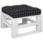 Preview: Palettenkissen Schwarz Karomuster 58x58x10 cm Oxford-Gewebe