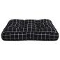 Preview: Palettenkissen Schwarz Karomuster 58x58x10 cm Oxford-Gewebe