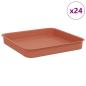 Preview: Quadratisches Blumentablett 24 stk. Ziegelrot 15 x 15 x 2 cm