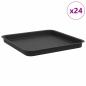 Preview: Quadratisches Blumentablett 24 stk. Schwarz 36 x 36 x 2,5 cm