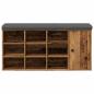 Preview: Schuhbank Altholz-Optik 102x32x50 cm Holzwerkstoff