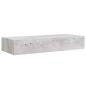 Preview: Wandregale mit Schubladen 2 Stk. Betongrau 60x23,5x10 cm MDF