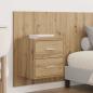 Preview: Kopfteil mit Schrank 3 Stk. Artisan-Eiche Holzwerkstoff