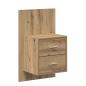 Preview: Kopfteil mit Schrank 3 Stk. Artisan-Eiche Holzwerkstoff
