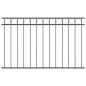 Preview: Zaunelement ASSEN 170 x 100 cm Stahl Grau