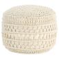 Preview: ARDEBO.de - Makramee Sitzpuff Handgefertigt 45 x 30 cm Baumwolle