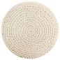 Preview: Makramee Sitzpuff Handgefertigt 45 x 30 cm Baumwolle