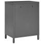 Preview: Nachttisch Anthrazit 40x30x54,5 cm Stahl und Glas