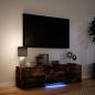 Preview: Fernsehschrank mit LED 140 x 34 x 40 cm Geräucherte Eiche