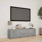 Preview: ARDEBO.de - Fernsehschrank mit LED 140x34x40 cm Betongrau Holzwerkstoff