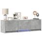 Preview: Fernsehschrank mit LED 140x34x40 cm Betongrau Holzwerkstoff