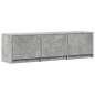 Preview: Fernsehschrank mit LED 140x34x40 cm Betongrau Holzwerkstoff