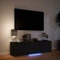 Preview: Fernsehschrank mit LED 140 x 34 x 40 cm Schwarz Holzwerkstoff