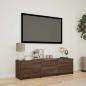Preview: ARDEBO.de - Fernsehschrank mit LED 140 x 34 x 40 cm Braun Eichen-Optik