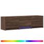 Preview: Fernsehschrank mit LED 140 x 34 x 40 cm Braun Eichen-Optik