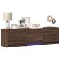 Preview: Fernsehschrank mit LED 140 x 34 x 40 cm Braun Eichen-Optik