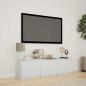 Preview: ARDEBO.de - Fernsehschrank mit LED 140 x 34 x 40 cm Weiß Holzwerkstoff