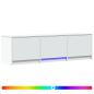 Preview: Fernsehschrank mit LED 140 x 34 x 40 cm Weiß Holzwerkstoff