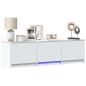 Preview: Fernsehschrank mit LED 140 x 34 x 40 cm Weiß Holzwerkstoff