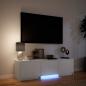 Preview: Fernsehschrank mit LED 140 x 34 x 40 cm Weiß Holzwerkstoff