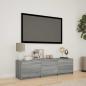 Preview: ARDEBO.de - Fernsehschrank mit LED 140x34x40 cm Graues Sonoma Holzwerkstoff