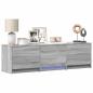 Preview: Fernsehschrank mit LED 140x34x40 cm Graues Sonoma Holzwerkstoff