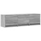 Preview: Fernsehschrank mit LED 140x34x40 cm Graues Sonoma Holzwerkstoff