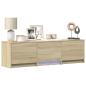 Preview: Fernsehschrank mit LED 140 x 34 x 40 cm Sonoma-Eiche