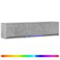 Preview: Fernsehschrank mit LED 165x34x40 cm Betongrau Holzwerkstoff
